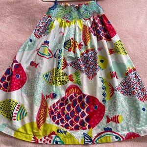Mini Boden Colorful Fish Print Dress